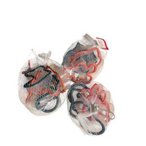 Set Of 18 Christmas Cookie Cutters In Mesh Bags 3 packs of 6